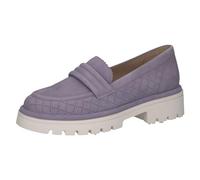 CAPRICE Mocassins Femme en Cuir à Talon Bloc, Lilas (Lavender Suede), 36 EU