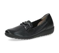 CAPRICE Mocassins Femme en Cuir avec Boucle décorative, Noir (Black Deer), 40 EU