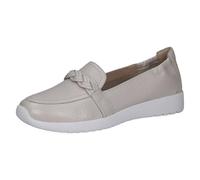 CAPRICE Mocassins Femme en Cuir, Blanc (Pearl Perl DEE), 37 EU