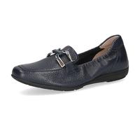CAPRICE Mocassins Femme en Cuir, Bleu (Ocean Deer), 39 EU