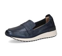 CAPRICE Mocassins Femme en Cuir, Bleu (Ocean per.Deer), 37 EU