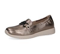 CAPRICE Mocassins Femme en Cuir Confort, Beige (Taupe Metallic), 39 EU