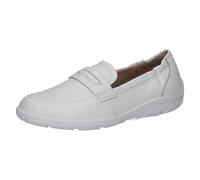 CAPRICE Mocassins Femme en Cuir Confort, Blanc (White Nappa), 36 EU