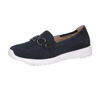 CAPRICE Mocassins Femme en Cuir Confort, Bleu (Ocean Suede), 39 EU
