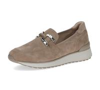 CAPRICE Mocassins Femme en Cuir Confort, Marron (Taupe Suede), 38 EU