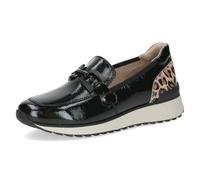CAPRICE Mocassins Femme en Cuir Confort, Noir (Black Naplak), 37 EU