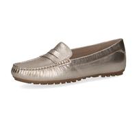 Caprice Mocassins Femme en Cuir Élégants, Métallique (Platin Metal.), 36 EU