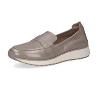 CAPRICE Mocassins Femme en Cuir, Gris (Stone per.Deer), 41 EU