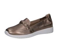 CAPRICE Mocassins Femme en Cuir, Marron (Taupe MET.Deer), 37 EU