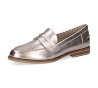 CAPRICE Mocassins Femme en Cuir, Marron (Taupe Metallic), 39 EU