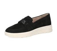 CAPRICE Mocassins Femme en Cuir, Noir (Black Suede), 42 EU
