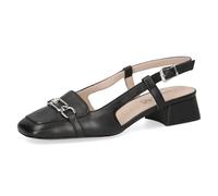 CAPRICE Mocassins Slingback Femme en Cuir Petit Talon, Noir (Black Nappa), 38,5 EU