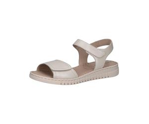 CAPRICE Mule Femme à Talon compensé en Cuir, Blanc (Pearl Nappa), 36 EU