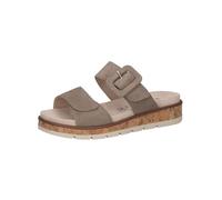 CAPRICE Mules femme en cuir à boucle, Marron (Taupe Suede), 40 EU