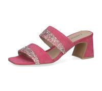 CAPRICE Mules femme en cuir à talon, Lilas (Fuchsia Suede), 36 EU
