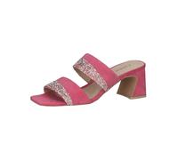 CAPRICE Mules femme en cuir à talon, Lilas (Fuchsia Suede), 38 EU