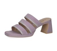 CAPRICE Mules Femme en Cuir à Talon, Lilas (Lavender Suede), 41 EU