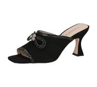 CAPRICE Mules femme en cuir à talon, Noir (Black Suede), 36 EU