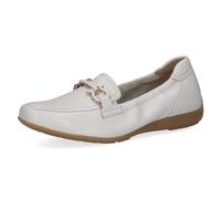 CAPRICE Pantoufles en Cuir pour Femme avec Boucle, Blanc cerf, 40 EU