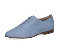 CAPRICE Richelieu Femme en Cuir, Bleu (Blue Suede), 37 EU