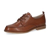 CAPRICE Richelieu Femme en Cuir, Marron (Cognac Nappa), 40,5 EU