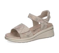 CAPRICE sandale compensée femme en cuir, Blanc (OFFWHITE MULTI), 38 EU