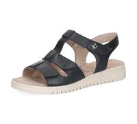 CAPRICE sandale compensée femme en cuir, Bleu (OCEAN NAPPA), 40 EU