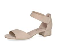 CAPRICE sandale femme à talon en cuir, Beige (BEIGE SUEDE), 37,5 EU