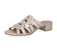 Caprice Sandale Femme à Talon en Cuir, Beige (Cream Pearl CO), 37 EU