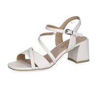 CAPRICE sandale femme à talon en cuir, Blanc (WHITE NAPPA), 36 EU