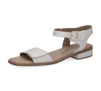 CAPRICE sandale femme à talon en cuir, Blanc (WHITE NAPPA), 37 EU
