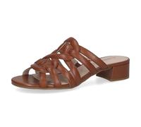 CAPRICE sandale femme à talon en cuir, Marron (COGNAC NAPPA), 39 EU