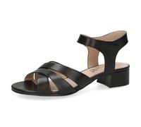 CAPRICE sandale femme à talon en cuir, Noir (BLACK NAPPA), 38,5 EU