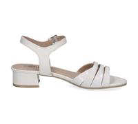 Caprice Sandale femme boucle cuir petit talon bloc 9-28206-44, Taille:38.5 EU, Couleur:Blanc