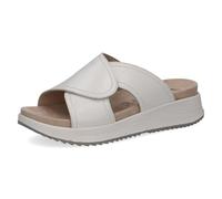 Caprice Sandale Femme en Cuir, Blanc (White Deer), 41 EU