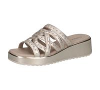 Caprice Sandale Femme en Cuir, Métallisé (LT.Gold Metal.), 40 EU