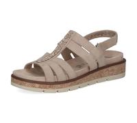 CAPRICE sandale plate femme, Beige (SAND SUEDE), 38 EU