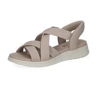 CAPRICE sandale plate femme en cuir, Beige (BEIGE SOFTNAP.), 40 EU