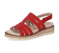 CAPRICE sandale plate femme, Rouge (RED SUEDE), 40 EU