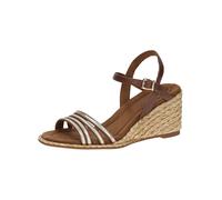 CAPRICE Sandales à lanières cognac / or, Taille 41