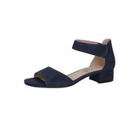 CAPRICE Sandales à Talon Femme en Cuir avec Brides, Bleu (Ocean Suede), 36 EU