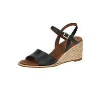 CAPRICE Sandales à Talon Femme en Cuir avec Brides, Noir (Black Nappa), 39 EU