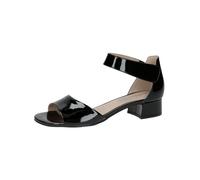 CAPRICE Sandales à Talon Femme en Cuir avec Brides, Noir (Black Patent), 39 EU