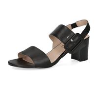 CAPRICE Sandales à talon femme en cuir avec semelle intérieure, Noir (Black Nappa), 37 EU