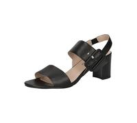 CAPRICE Sandales à talon femme en cuir avec semelle intérieure, Noir (Black Nappa), 40,5 EU