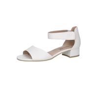 CAPRICE Sandales à Talon Femme en Cuir avec Brides, Blanc (White Nappa), 40 EU