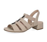 CAPRICE Sandales femme à talon à clous à brides, Marron (Taupe Suede), 36 EU