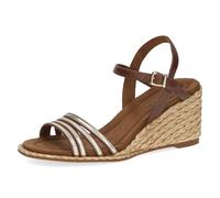 CAPRICE Sandales Femme à Talon compensé à Bride réglable été, Marron (Cognac/Gold), 40 EU