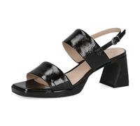 CAPRICE Sandales femme à talon en cuir verni, Noir (Black Patent), 39 EU