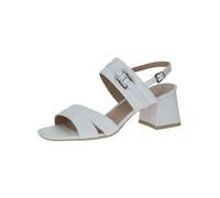 CAPRICE Sandales femme à talons en cuir Élégantes, Blanc (White Nappa), 41 EU